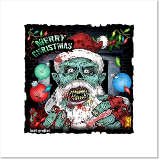 Santa Zombie wants Brains by Grafixs© / Miguel Heredia Posters and Art